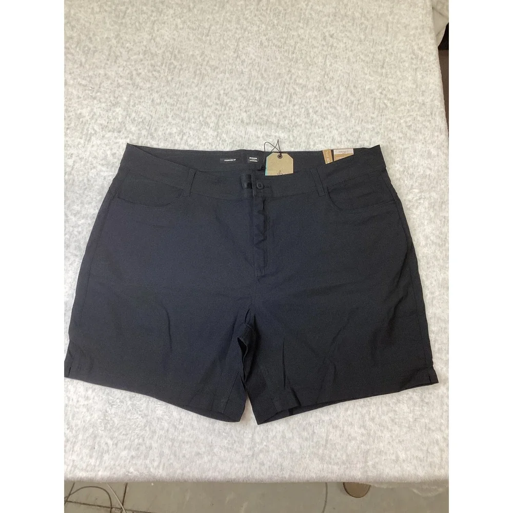 Prana Halle Short Plus II Black 22W 7 Inch Inseam 1971192 ReZion Hiking Shorts